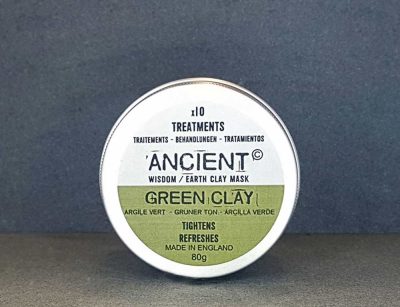 Green clay face mask