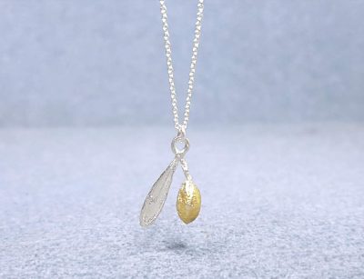 Olive leaf necklace