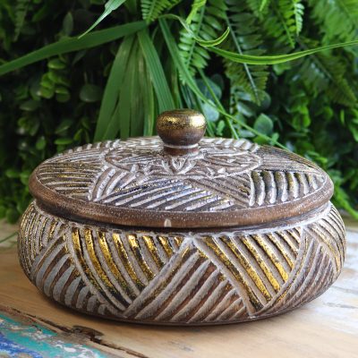 Boho wooden trinket jar - Image 4