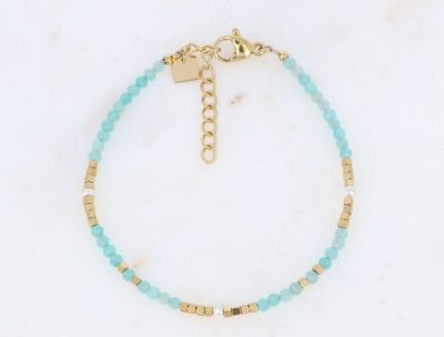 Amazonite & pearl bracelet