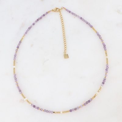 Amethyst & pearl necklace - Image 3