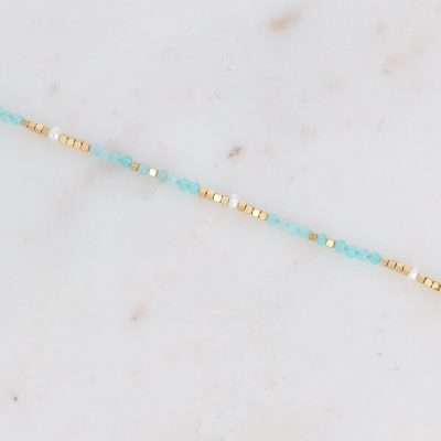 Amazonite & pearl bracelet - Image 2