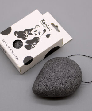 Konjac sponge with antibacterial bamboo charcoal