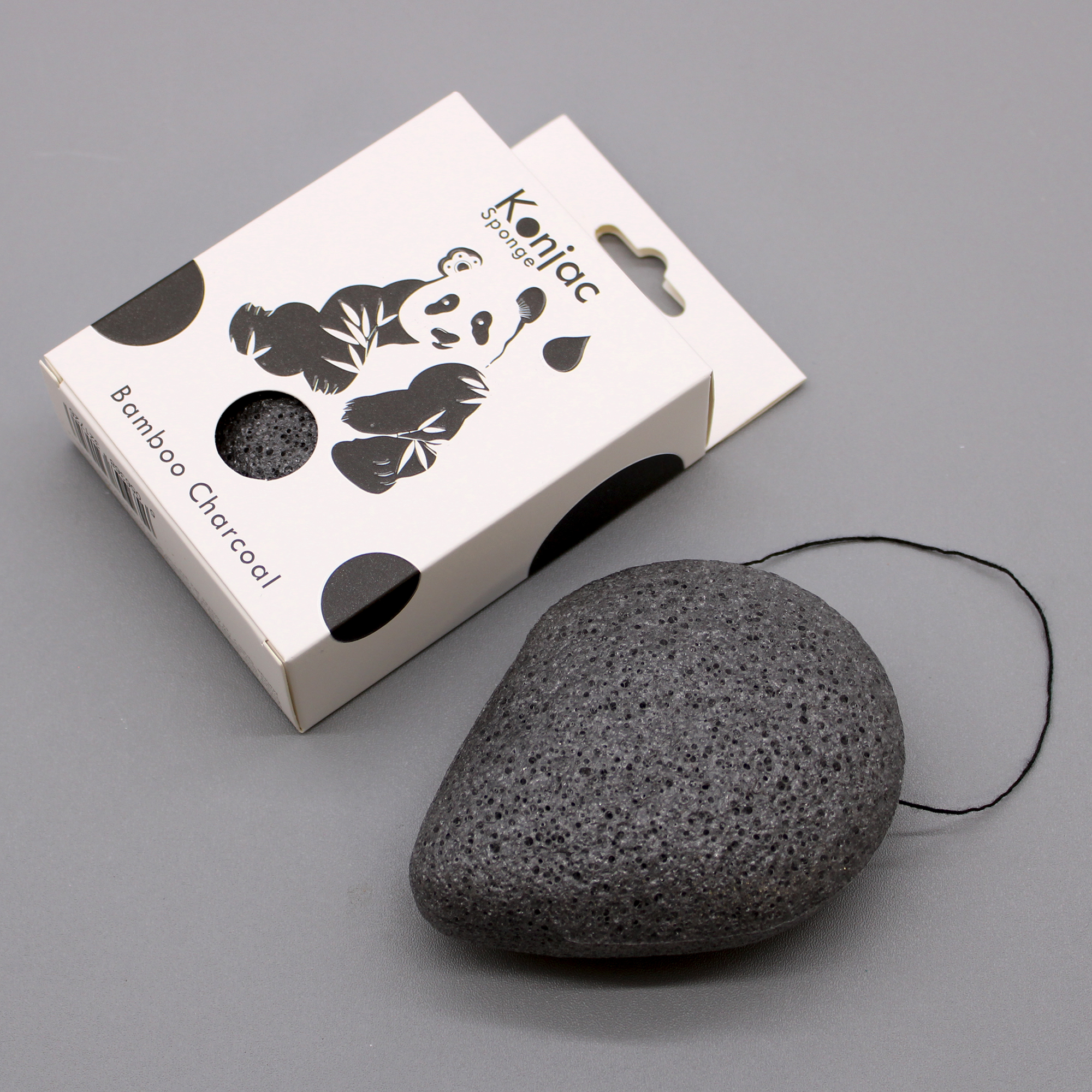 Konjac sponge with antibacterial bamboo charcoal