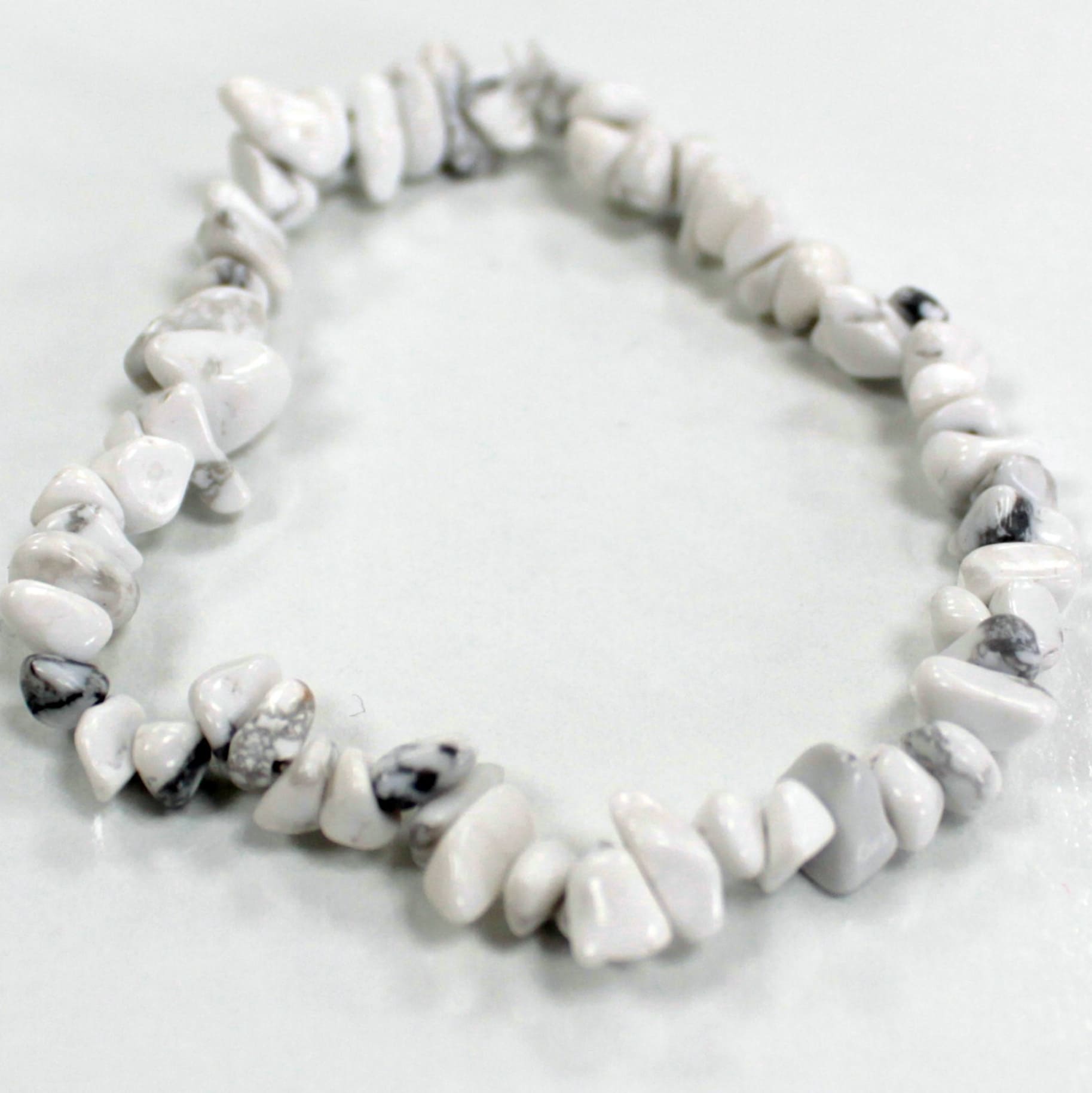 Sodalite & White jasper chip bracelets set - Image 3