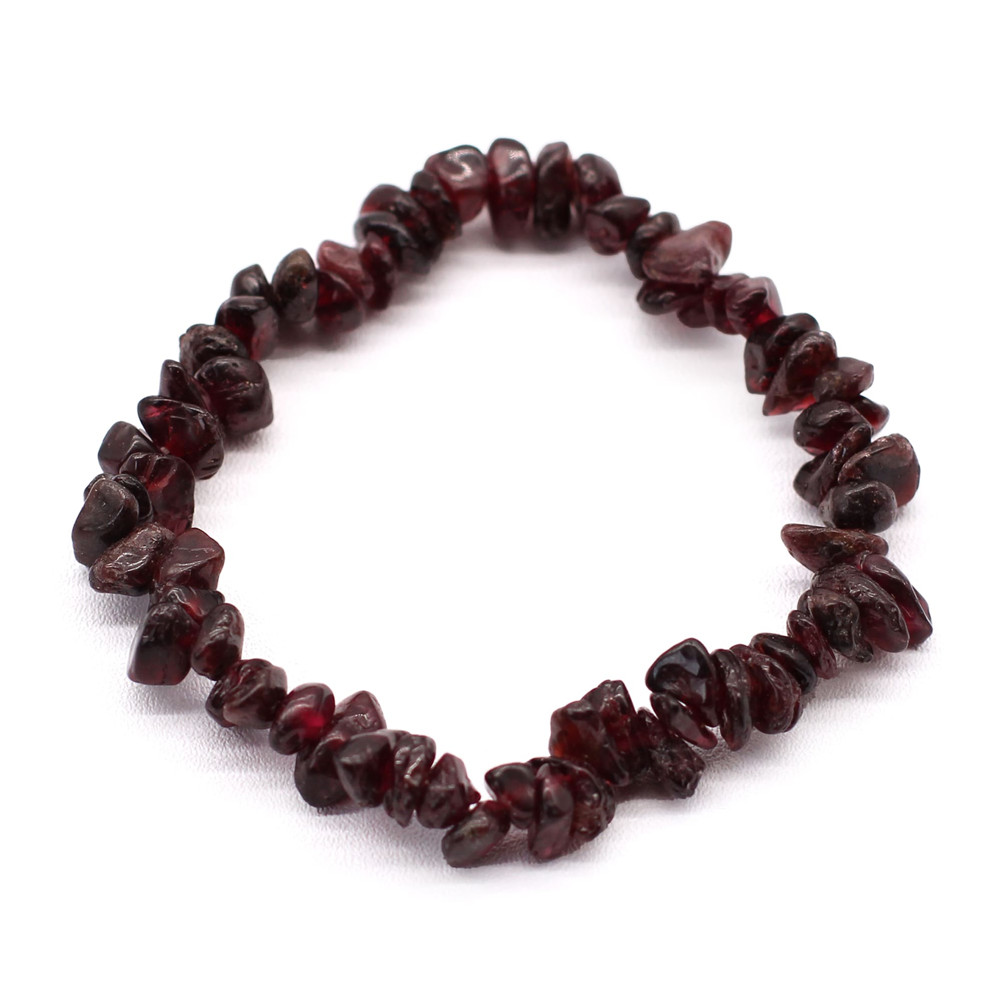 Tiger-eye & blood garnet chip bracelets set - Image 3